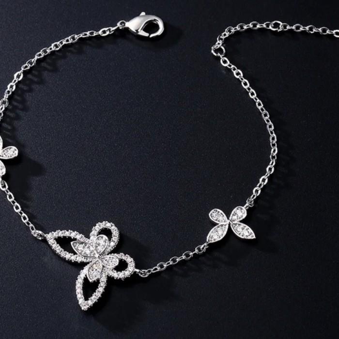 Butterfly diamond bracelet 18k grf-Diamond Jewelru
