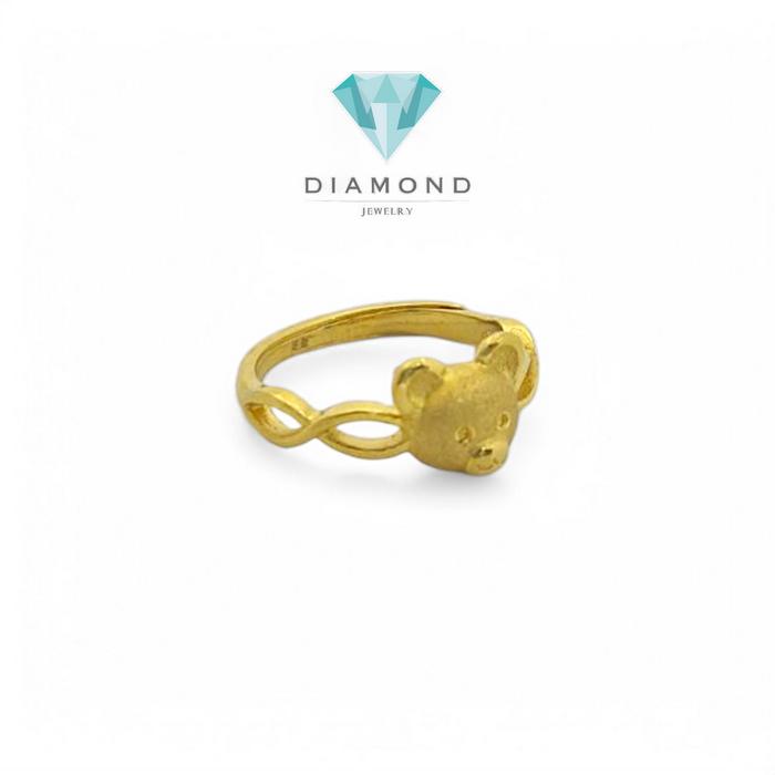 Cincin Mas Bear 24K-Diamond Jewelry