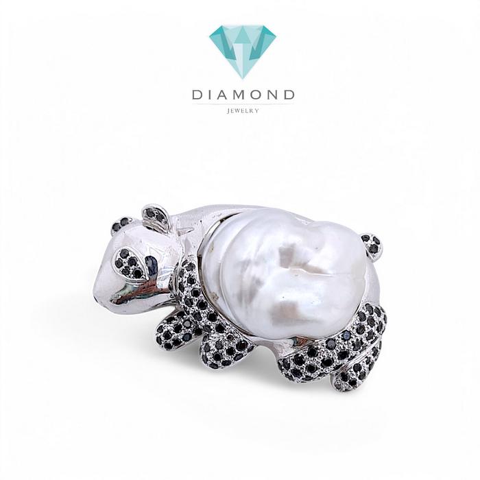 Panda Pearl Black Diamond 18K / Diamond Jewelry