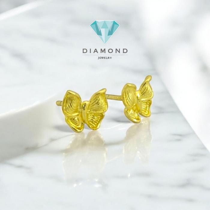 Anting Mas Butterfly 23K-Diamond Jewelry