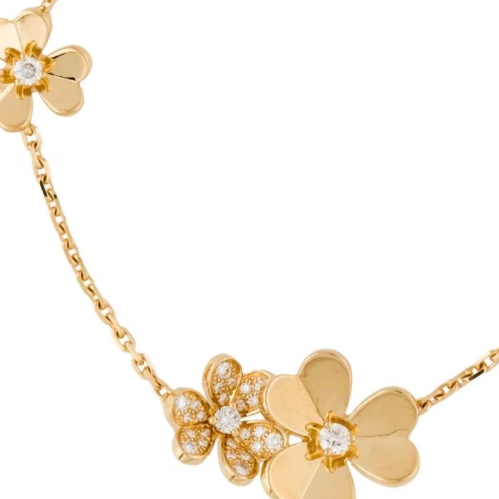 Frivole diamond flower vc 18k gold bracelet- Diamond Jewelry