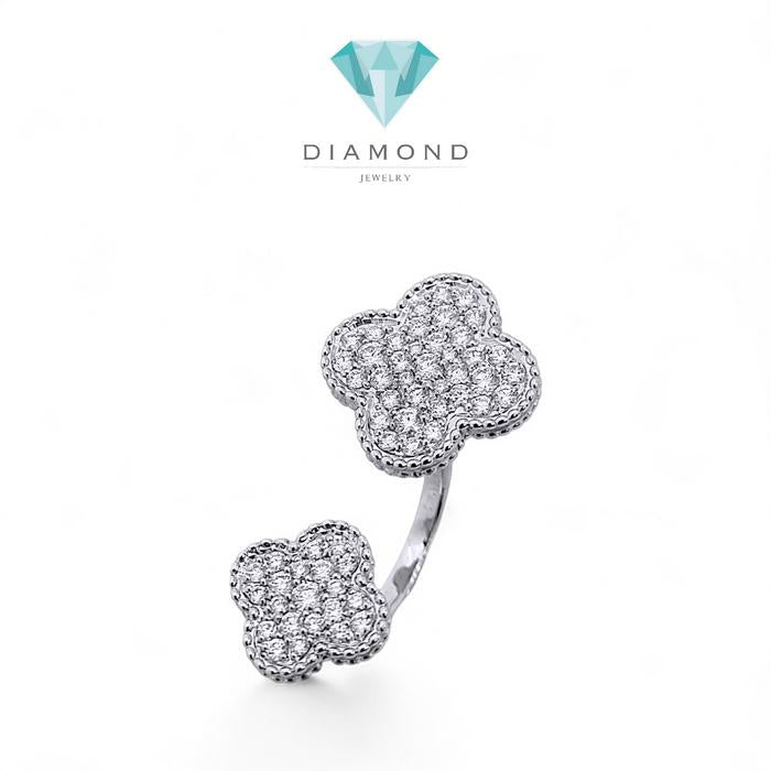 Magic Alhambra duo pave diamond Ring vca / Diamond Jewelry