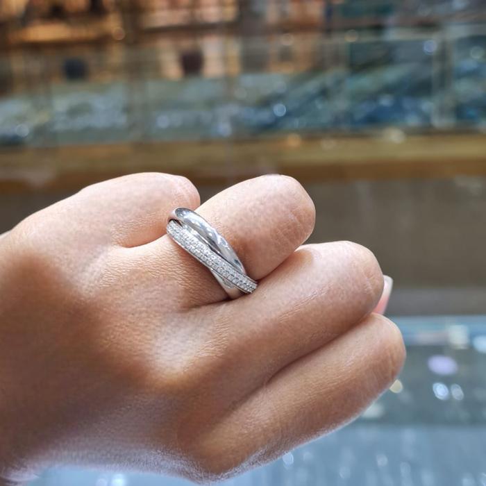 Trinity diamond ring 18K- Diamond Jewelry
