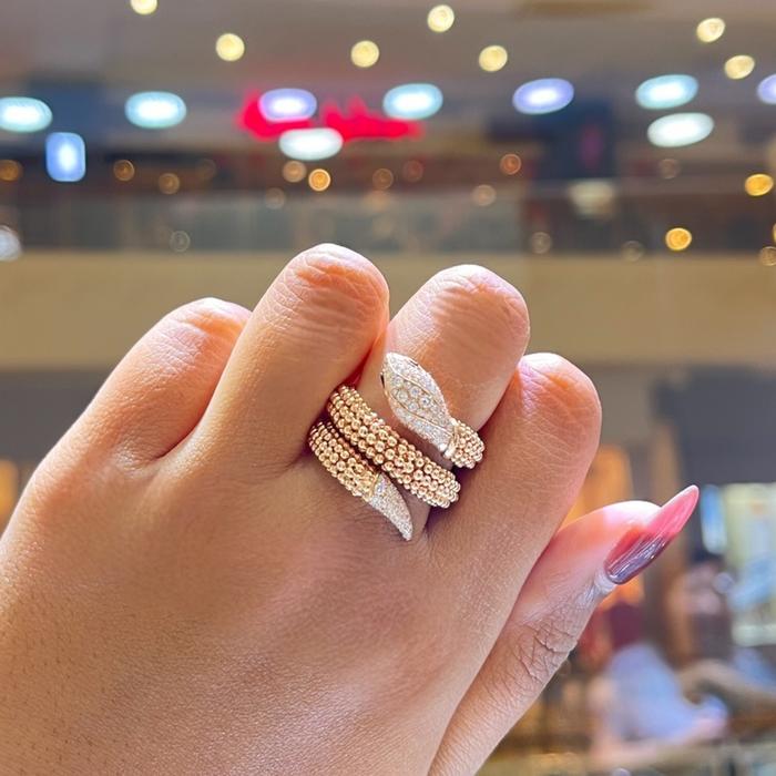 Ulo snake serpenti Ring 18K / Cincin Emas Serpenti / Diamond Jewelry