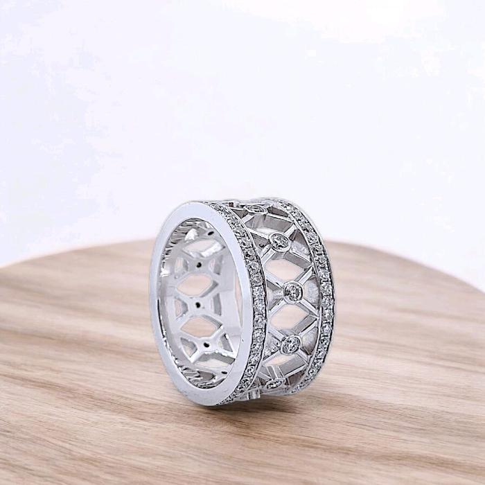 Vintage X Diamond Ring 18K / Diamond Jewelry