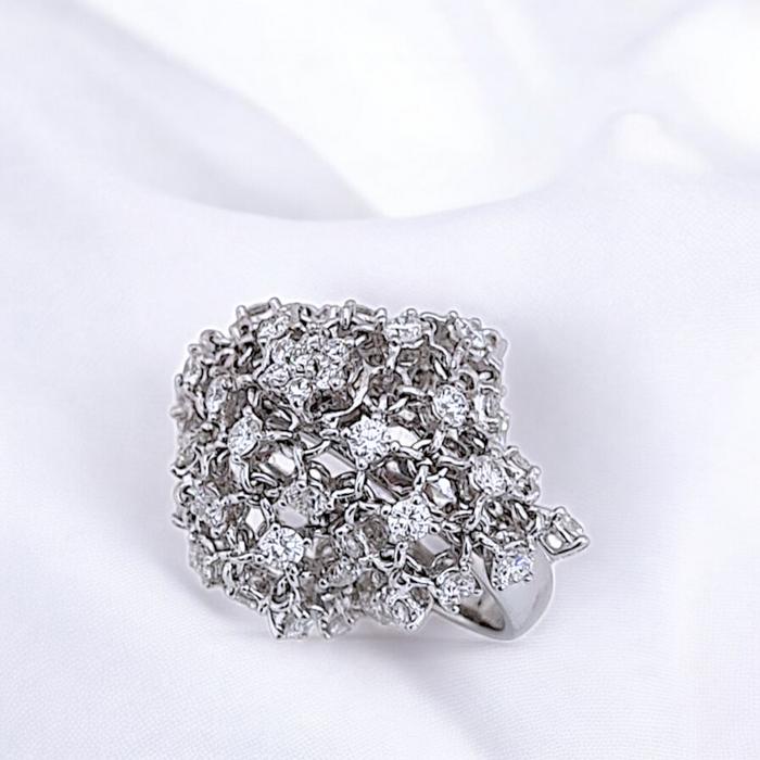 Cincin Berlian Rantai kotak/DIamond square Ring /Diamond Ring 18K / Diamond Jewelry
