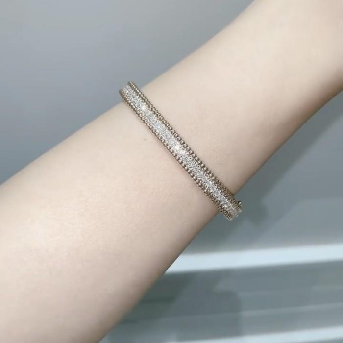 Perlee diamond pave vc bangle 18k-Diamond Jewelry