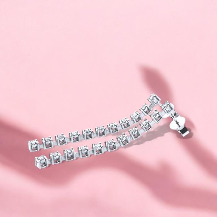 Anting Berlian Panjang 18K / Diamond Jewelry