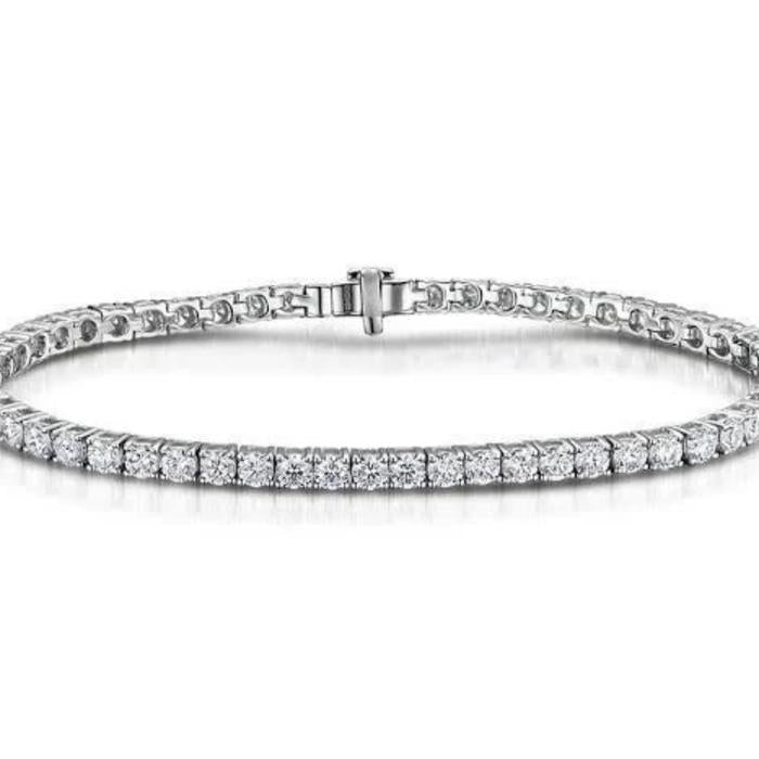 Tennis Diamond square illusion Bracelet 18K / Diamond Jewelry