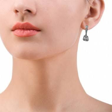 Anting Baguette Diamond Earring 18k White Gold-Diamond Jewelry