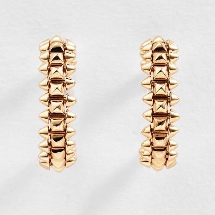 Clash gold 18k crt Earring 18K rose gold/diamond-Diamond Jewelry