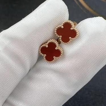 Sweet alhambra van cleef earring 18 K white/yellow gold