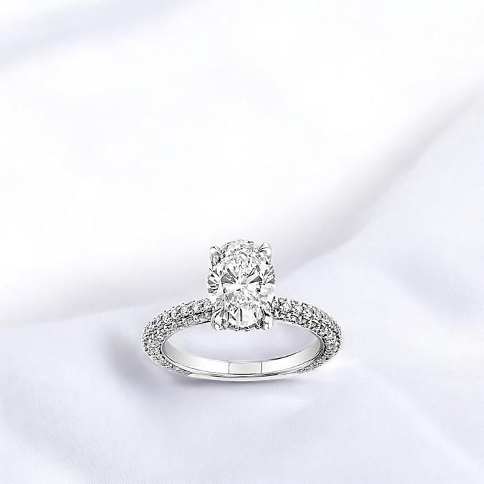 Diamond Ring Solitaire oval 0.8 GIA/ Diamond Jewelry