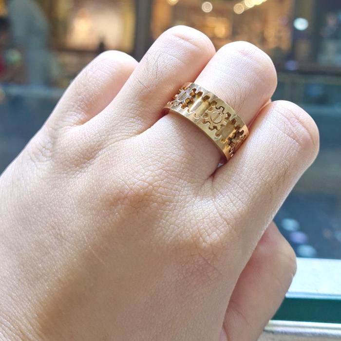 Cincin roda gear18K/ mans gear ring -Diamond Jewelry
