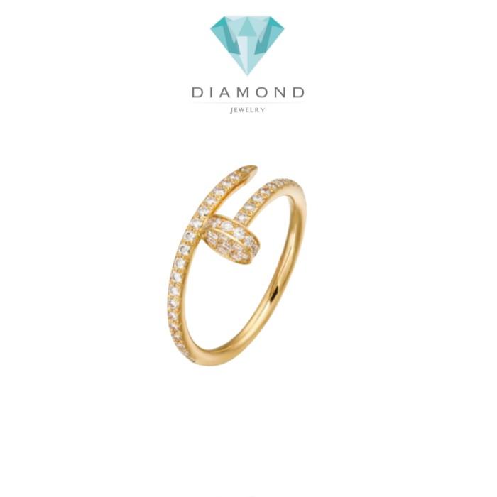 Juste Full Diamond 18K Rose Gold ring/cincin paku berlian-Diamond Jewelry