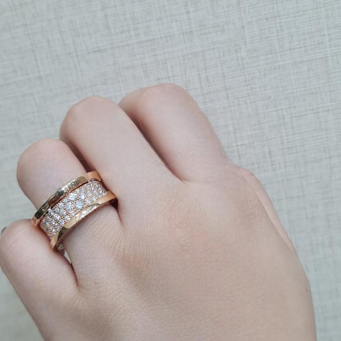 Pave zero rose gold 18k Diamond Ring / Diamond Jewelry