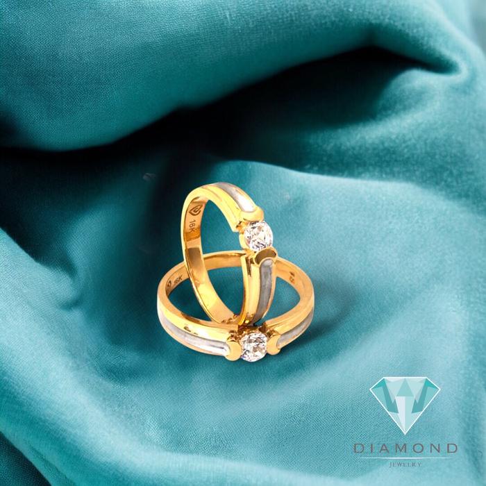 Cincin Kawin Emas 16K dualtone- Diamond Jewelry