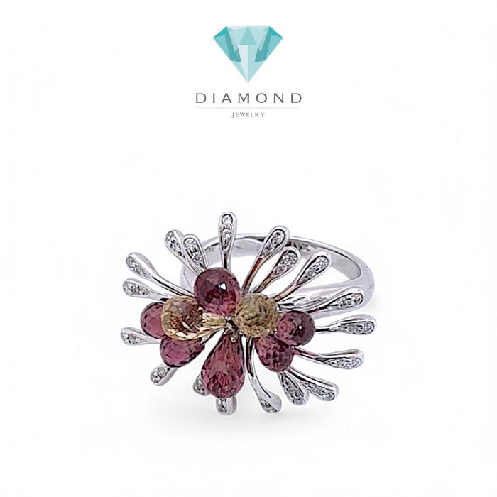 Vintage Rhinestone Diamond Ring 18K / Diamond Jewelry