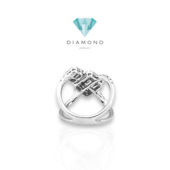 Diamond cross baguette/ cincin berlian cross baguette- 18K diamond jewelry