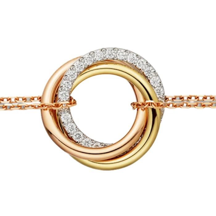 Trinity diamond bracelet crt 18k-Diamond Jewelry