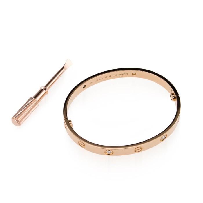 CRT love diamond bracelet hollow 18 krt Rose,yellow,white gold