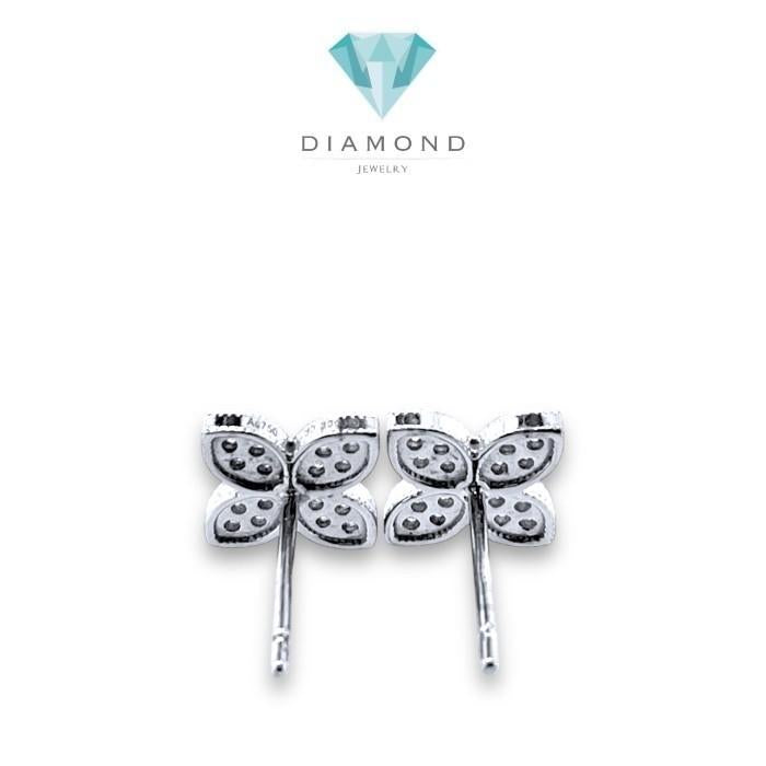 Clover Flower Diamond Earring / Anting clover 18K / Diamond Jewelry
