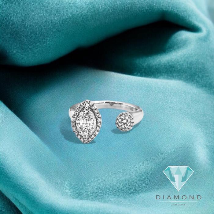 Cincin Diamond Duo marqui oval/ Diamond ring duo oval marqui 18k