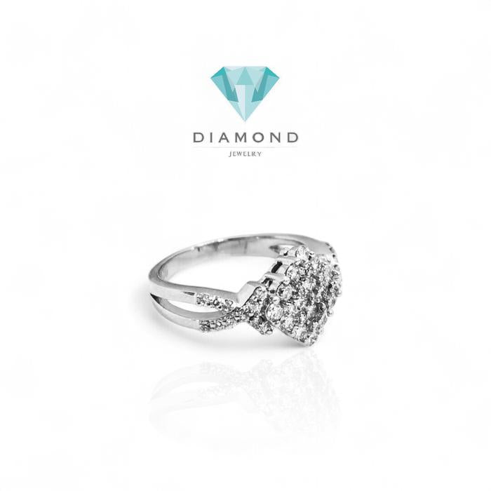 Cincin Berlian Square Wajik persegi 18K/ Diamond Round Square ring -diamond jewelry