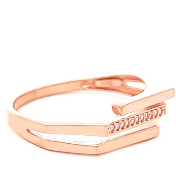 Cincin emas / gold ring signet rose gold 17k- diamond jewelry