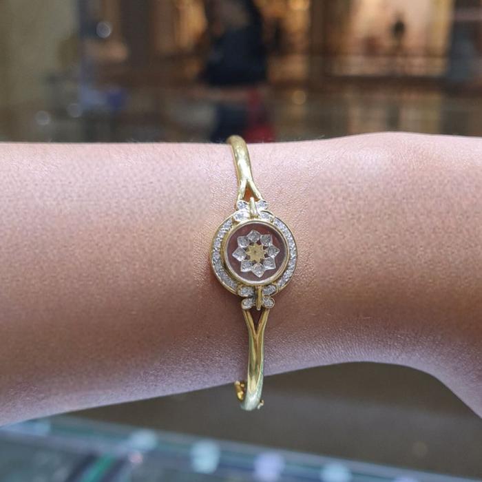 Diamond Bangle - Gelang Berlian - Diamond Jewelry - Rose Gold 03030436
