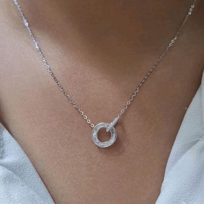 Circle Diamond Rainbow Sparkle 18K / Diamond Jewelry