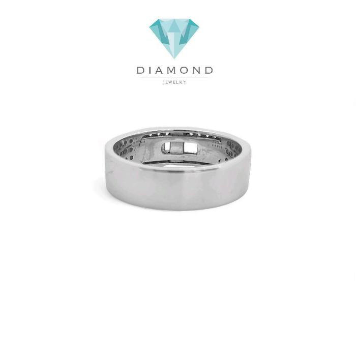 Cincin HR Half Diamond White Gold 18K-Diamond Jewelry