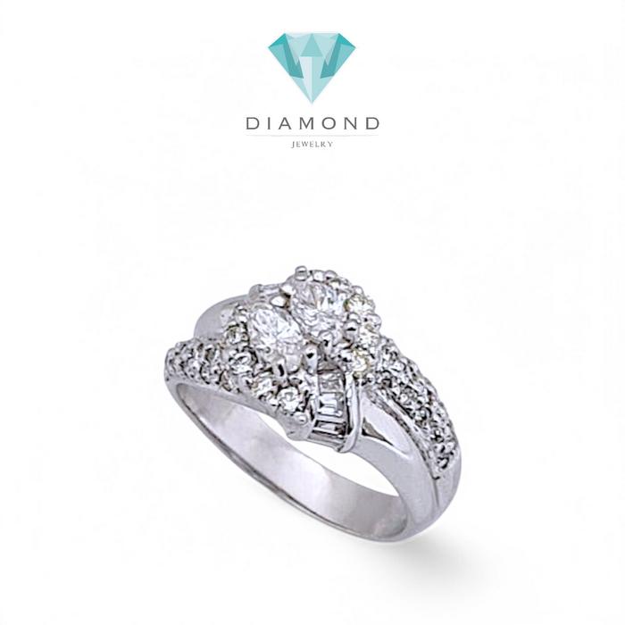 Cincin Berlian Multishape leaves/ diamond duo oval ring-Diamond Jewelry