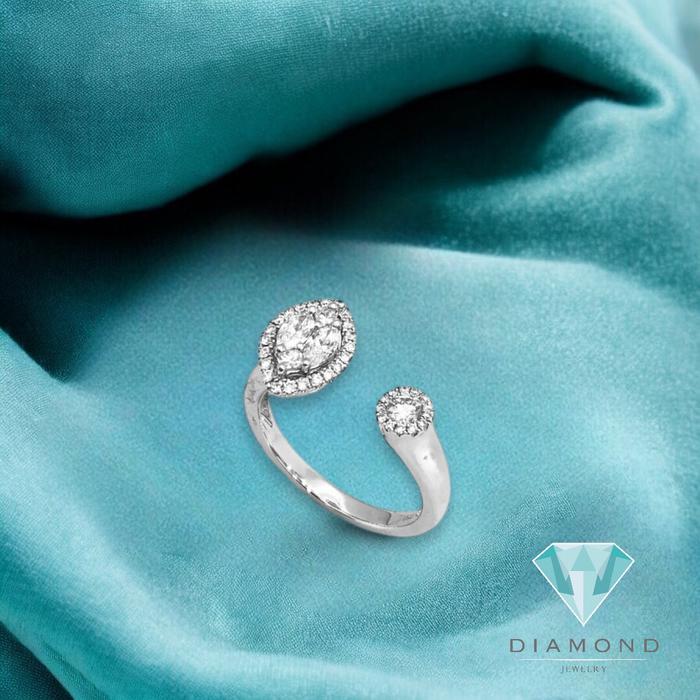 Cincin Diamond Duo marqui oval/ Diamond ring duo oval marqui 18k