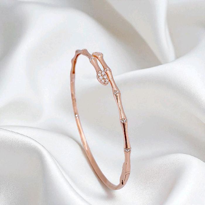 Bamboo Gold Bracelet 750K / Gelang Emas Bamboo 750K / Diamond Jewelry 441GMS456LS
