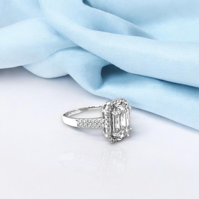 Cincin berlian bagguate 18k