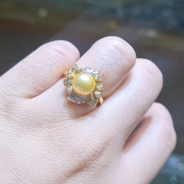 Cincin Mas Mutiara 23K-Diamond Jewelry