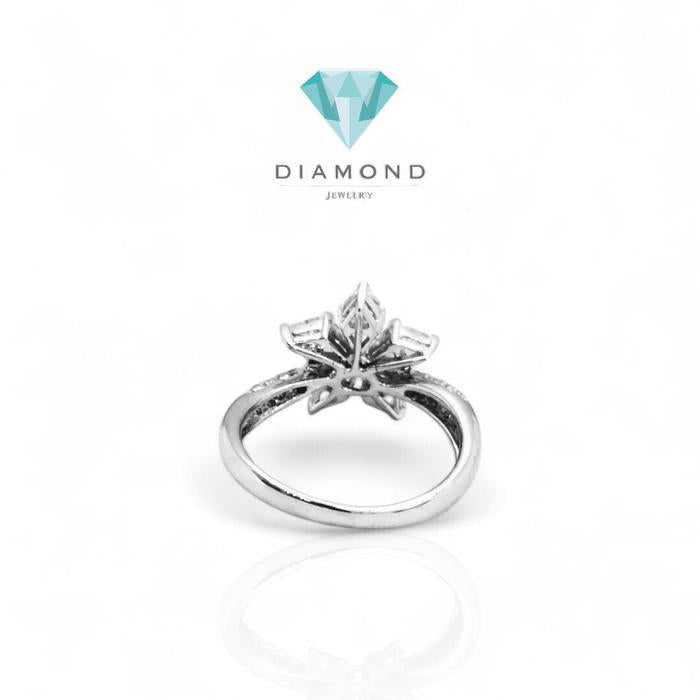 Flower Diamond Ring/Cincin Berlian Bunga18K Diamond Jewelry