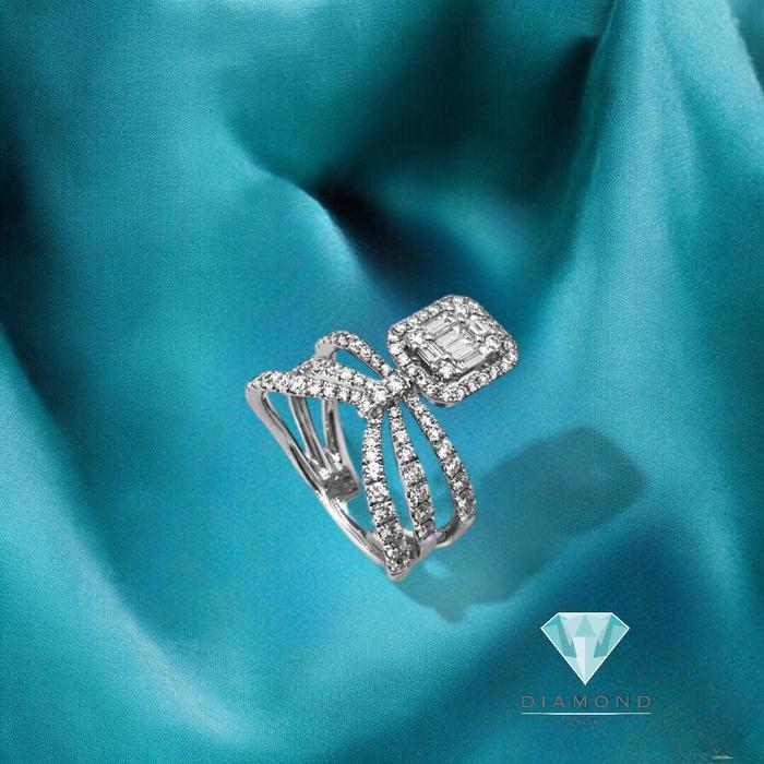 Baguette Crown Ring 18K Diamond Jewelry