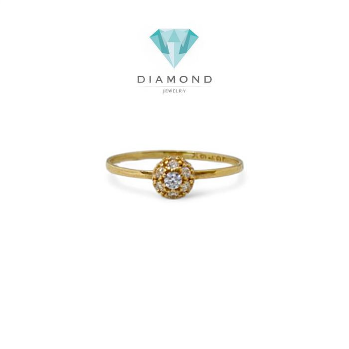 Cincin Mas Bola Sirkon 700K-Diamond Jewelry