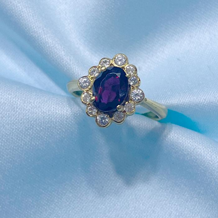 Edwardian Ruby Ring 23k gold Ring Diamond Jewelry