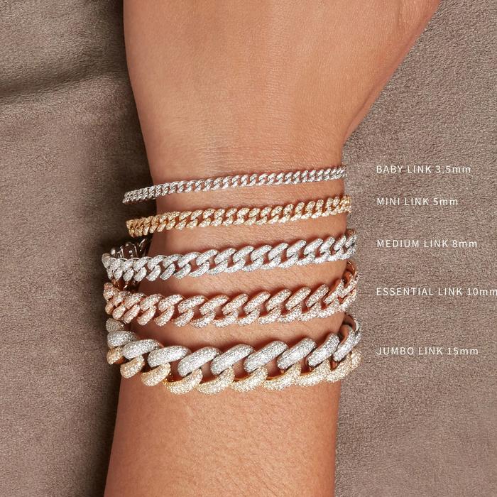 Diamond cuban pave diamond medium Bracelet
