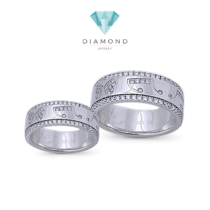 Butterfly Diamond Wedding Ring 18K / Cincin Nikah Kupu-kupu 18K / Diamond Jewelry 79CBGT25700WPLS - 80CBGT20700WPLS