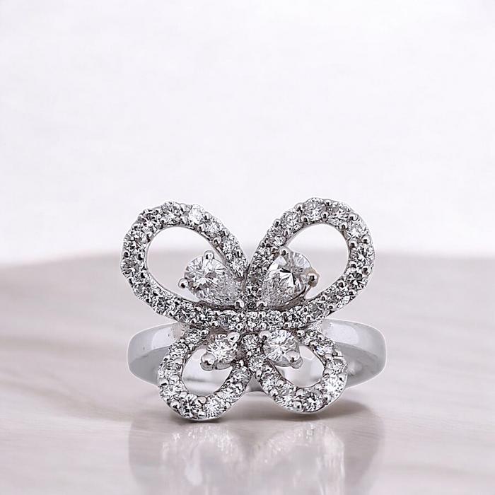 Butterfly Diamond Ring - Cincin Berlian - Diamond Jewelry- 01010452
