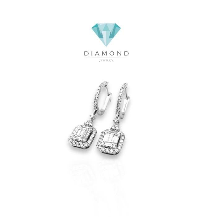 Bagguette diamond earring 18k Diamond Jewelry