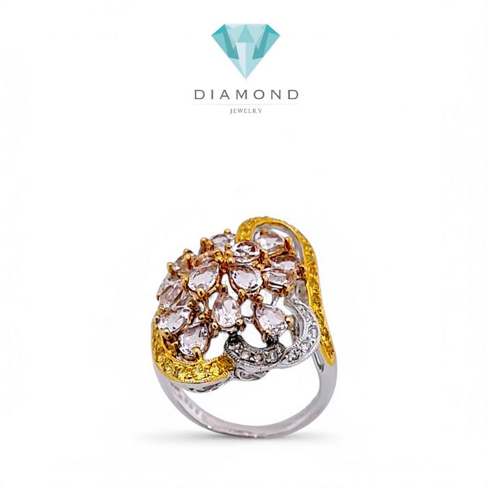 Flower Magonite Diamond Ring 18K / Diamond Jewelry