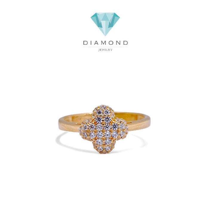 Clover Gold Ring 700K / Cincin Emas Clover 700K / Diamond Jewelry 423CMS211LS