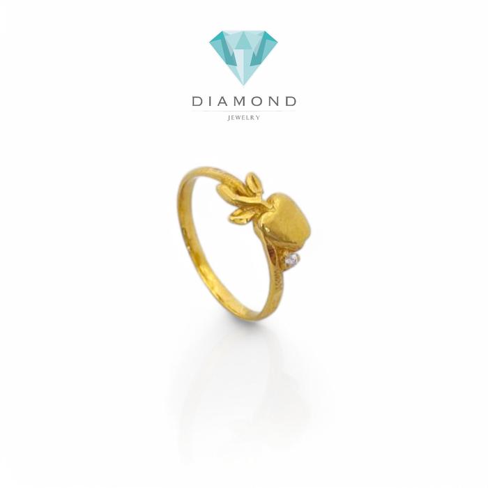 Cincin Emas Apple 23K-Diamond Jewelry