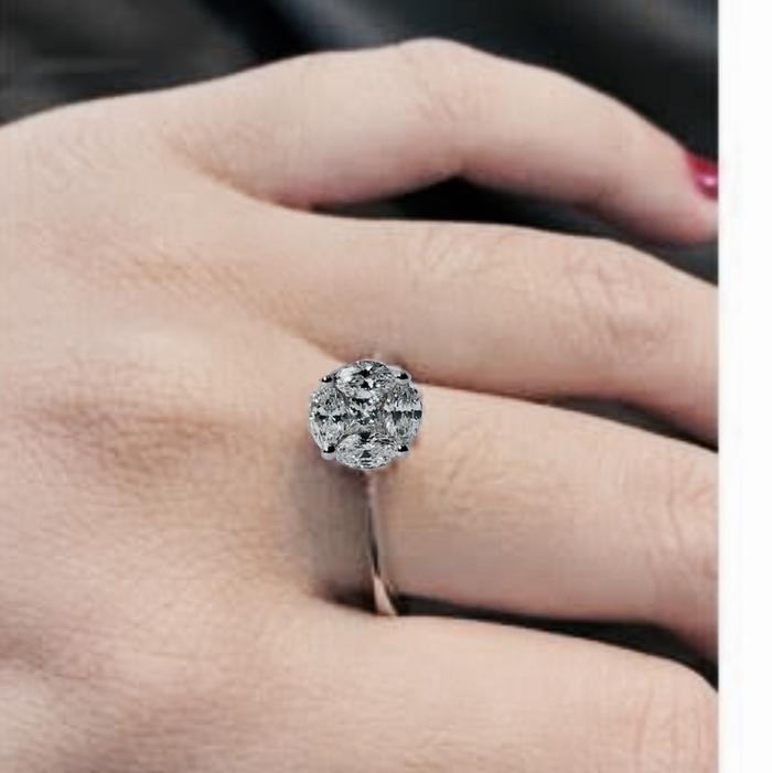 Cincin Berlian Esperansa/Diamond Ring Solitaire Espera/Cincin Berlian Bulat Espera-18k-Diamond Jewelry