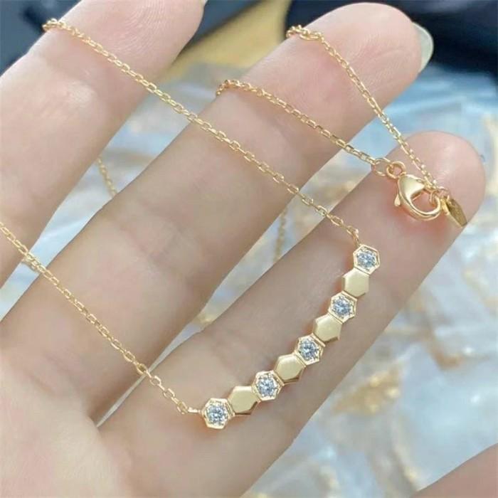 Bee love CHM necklace diamond 18k-Diamond Jeweley